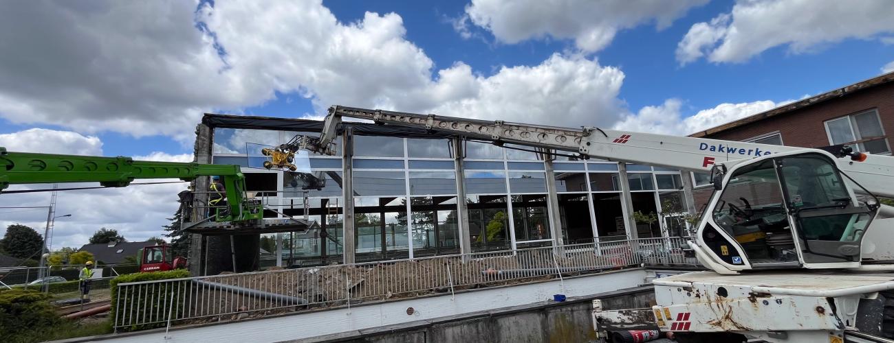 Chantier de rénovation de la piscine de Kain