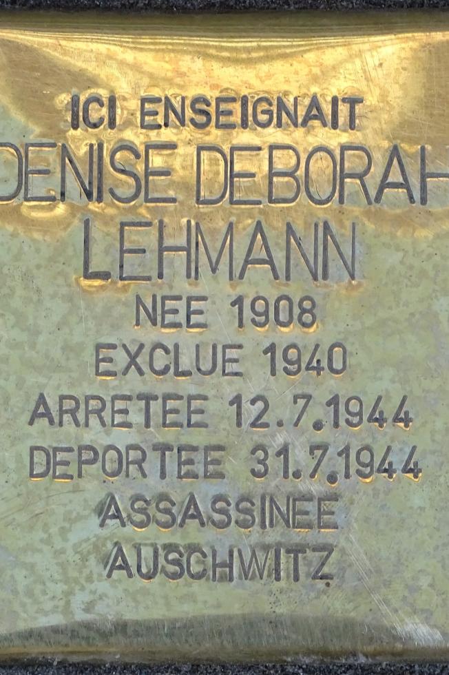 Pierre d'achoppement à la mémoire de Denise Lehmann