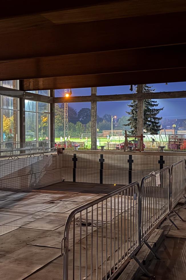 Chantier de rénovation de la piscine de Kain